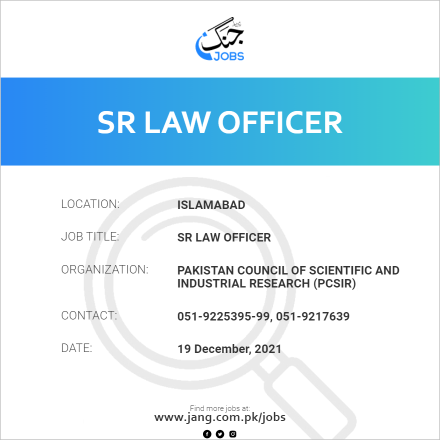 Sr  Law Officer