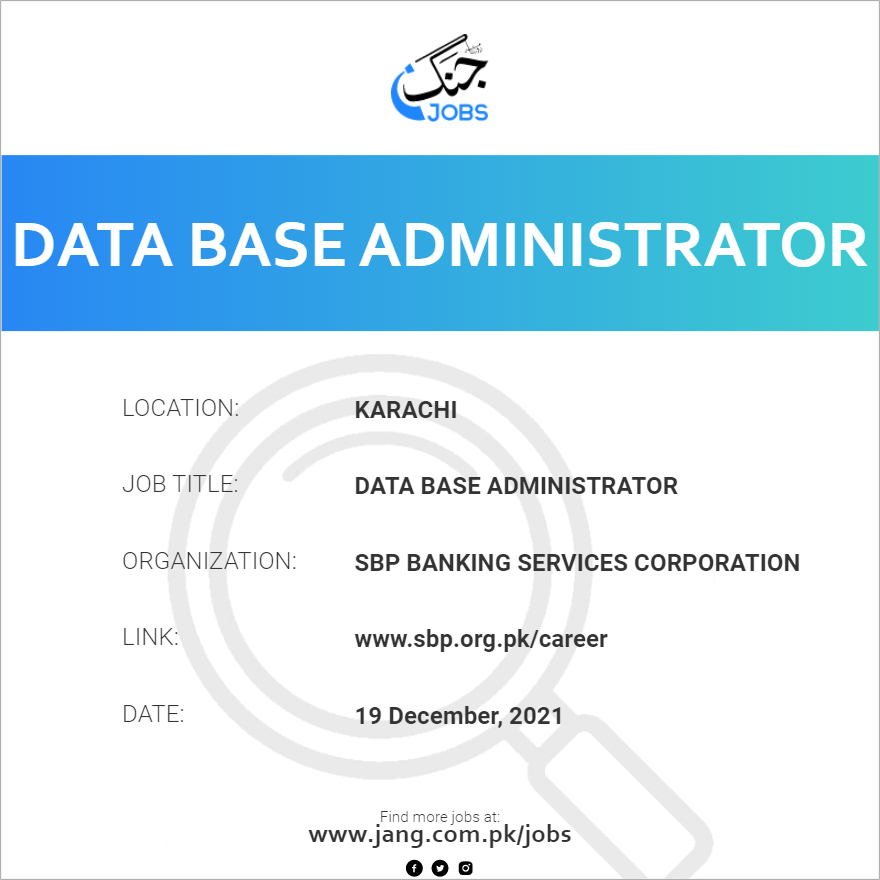 Data Base Administrator