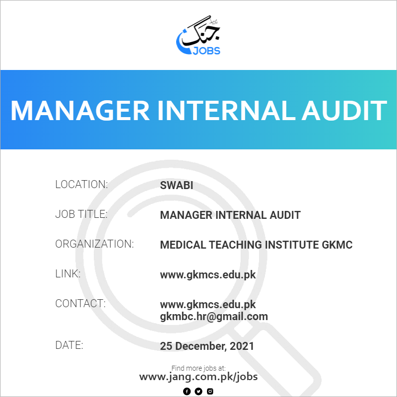Manager Internal Audit