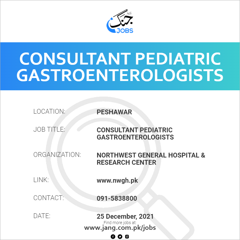 Consultant Pediatric Gastroenterologists