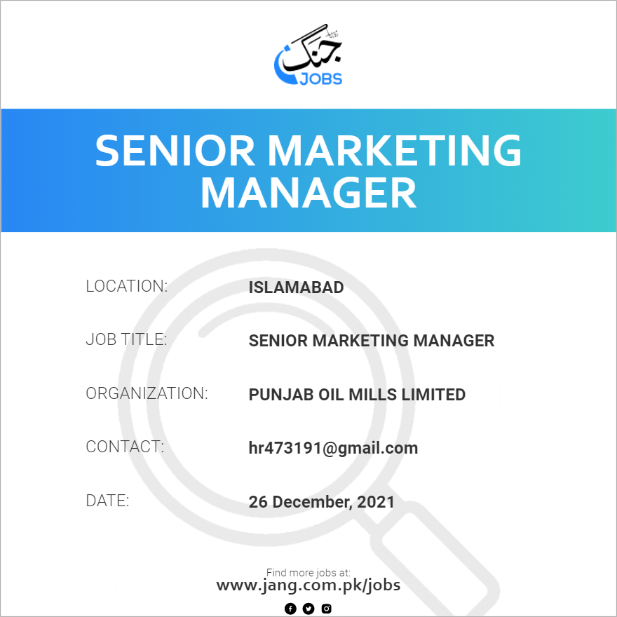 Senior Marketing Manager