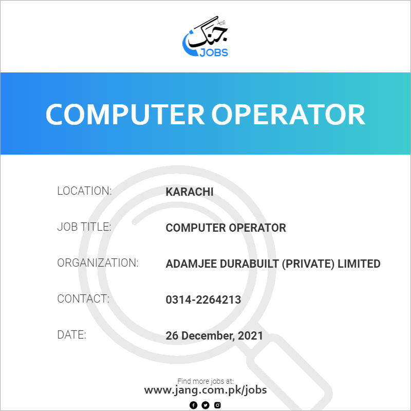 Computer Operator