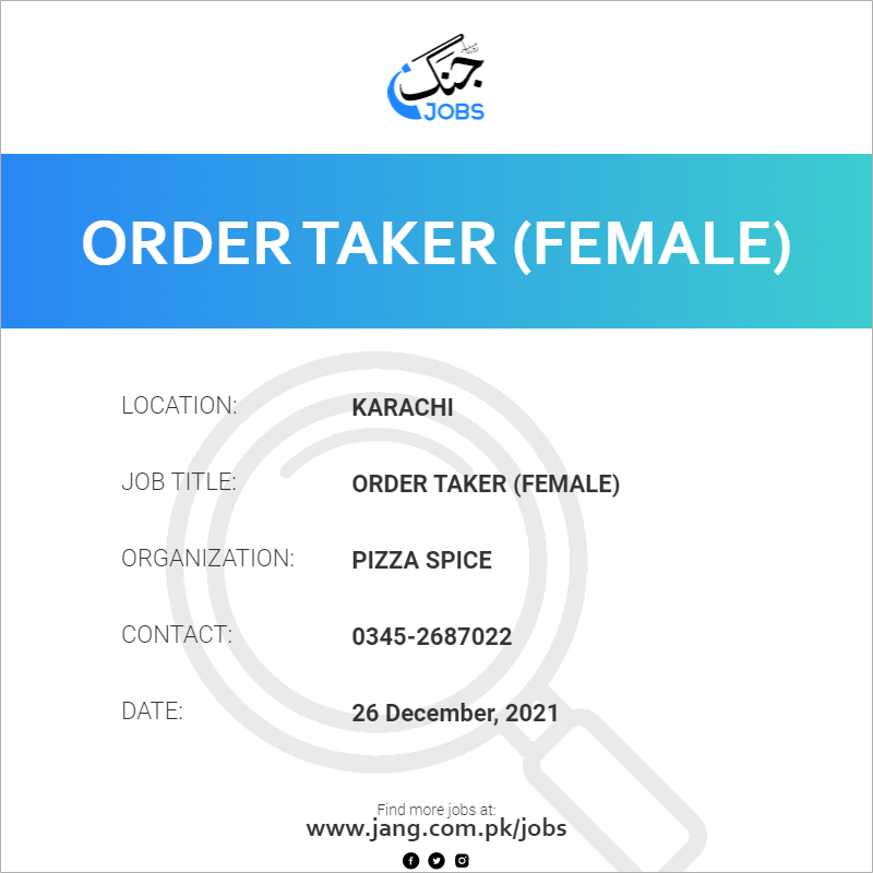 Order Taker (Female)