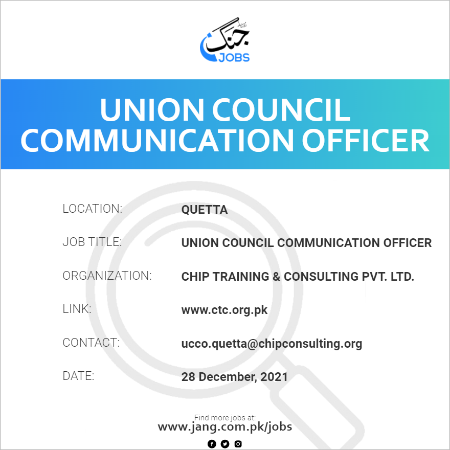 Union Council Communication Officer