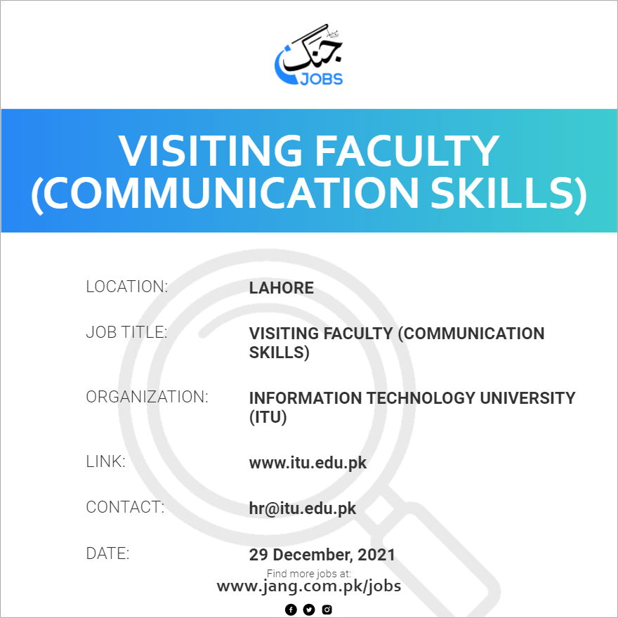 Visiting Faculty (Communication Skills)