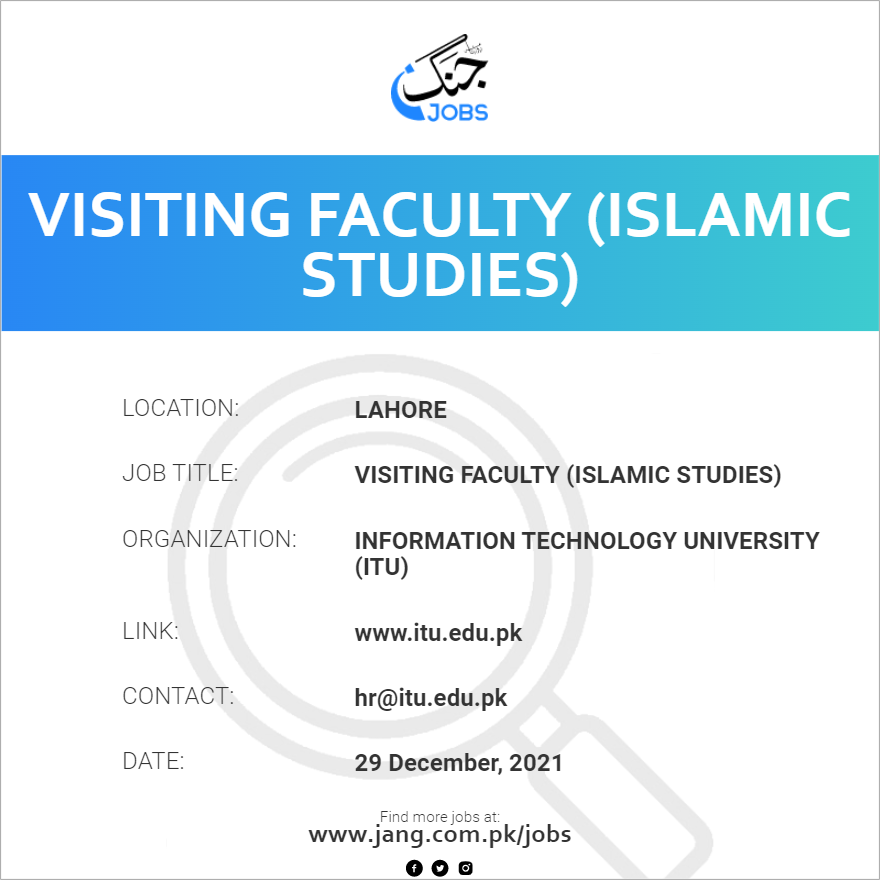 Visiting Faculty (Islamic Studies)