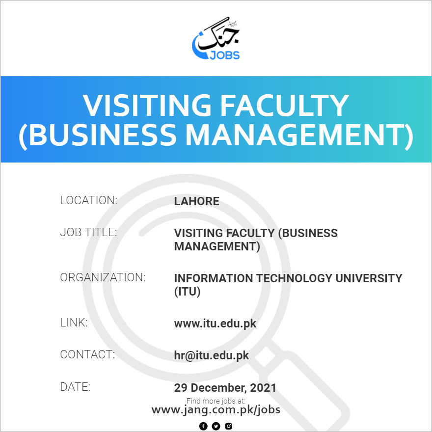Visiting Faculty (Business Management)