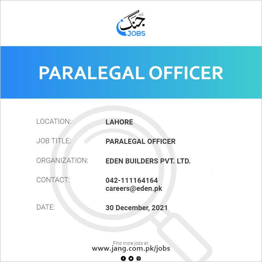 Paralegal Officer