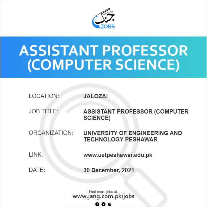 Assistant Professor (Computer Science)