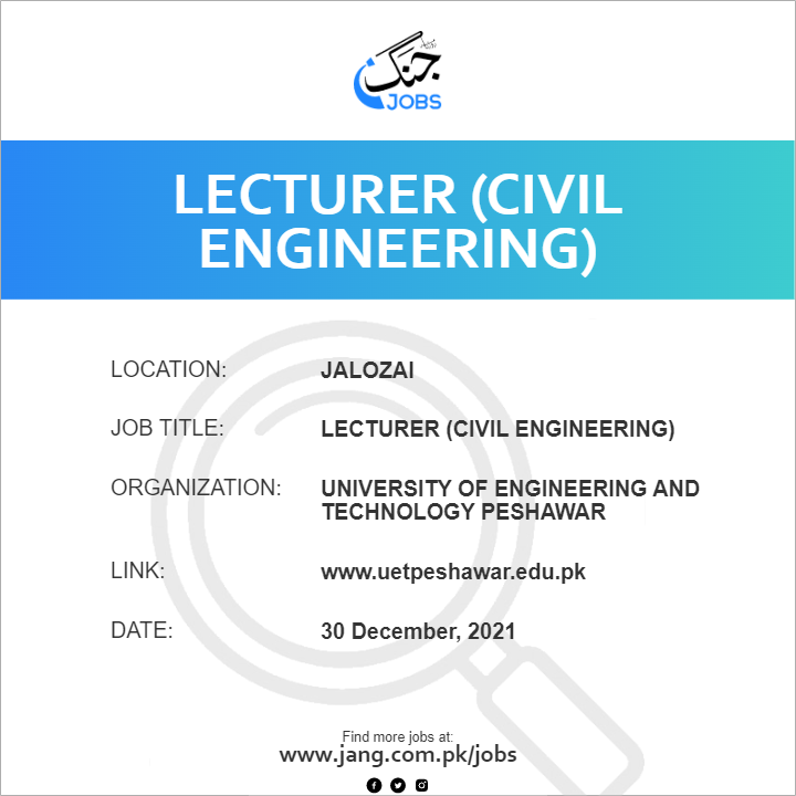 Lecturer (Civil Engineering)