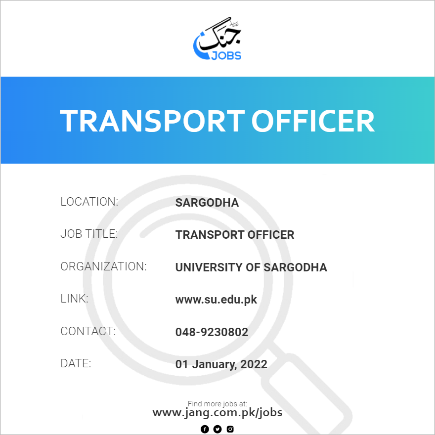 Transport Officer