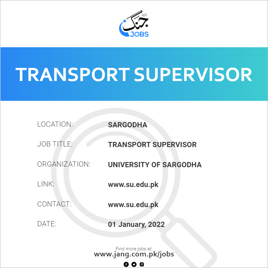 Transport Supervisor