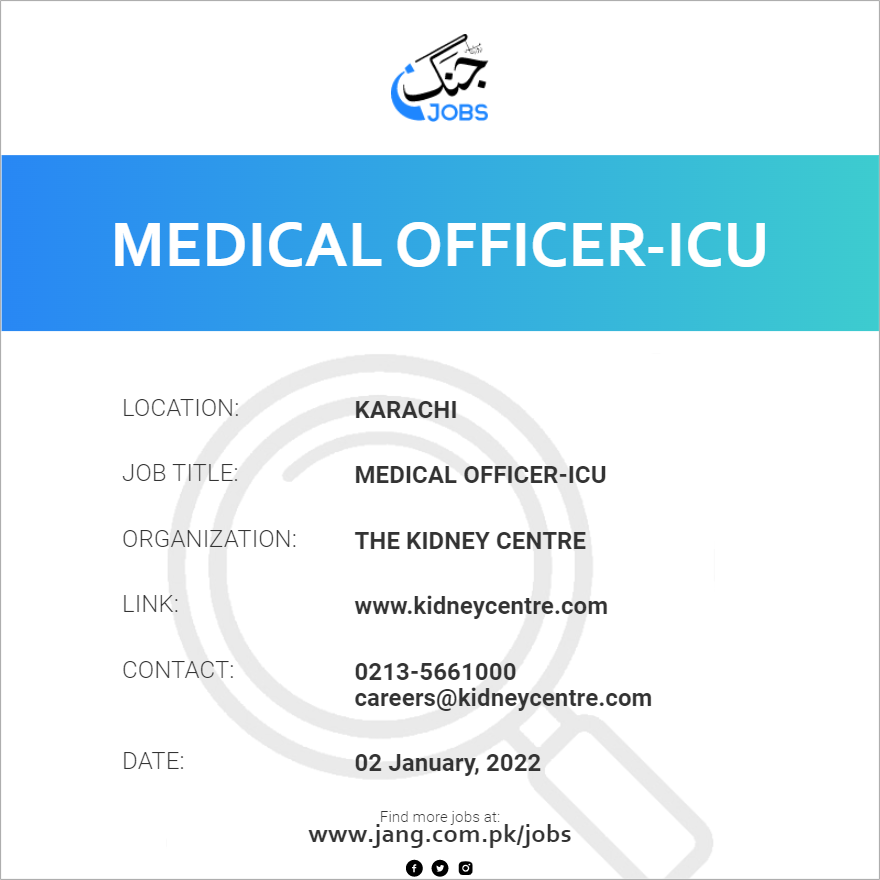 Medical Officer-ICU