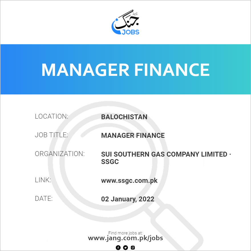 Manager Finance