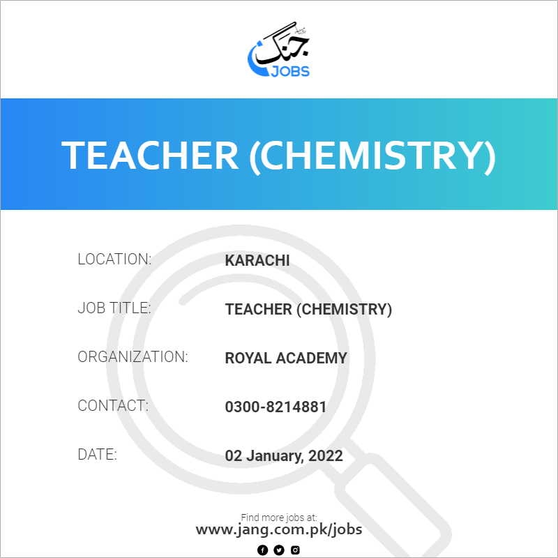 Teacher (Chemistry)