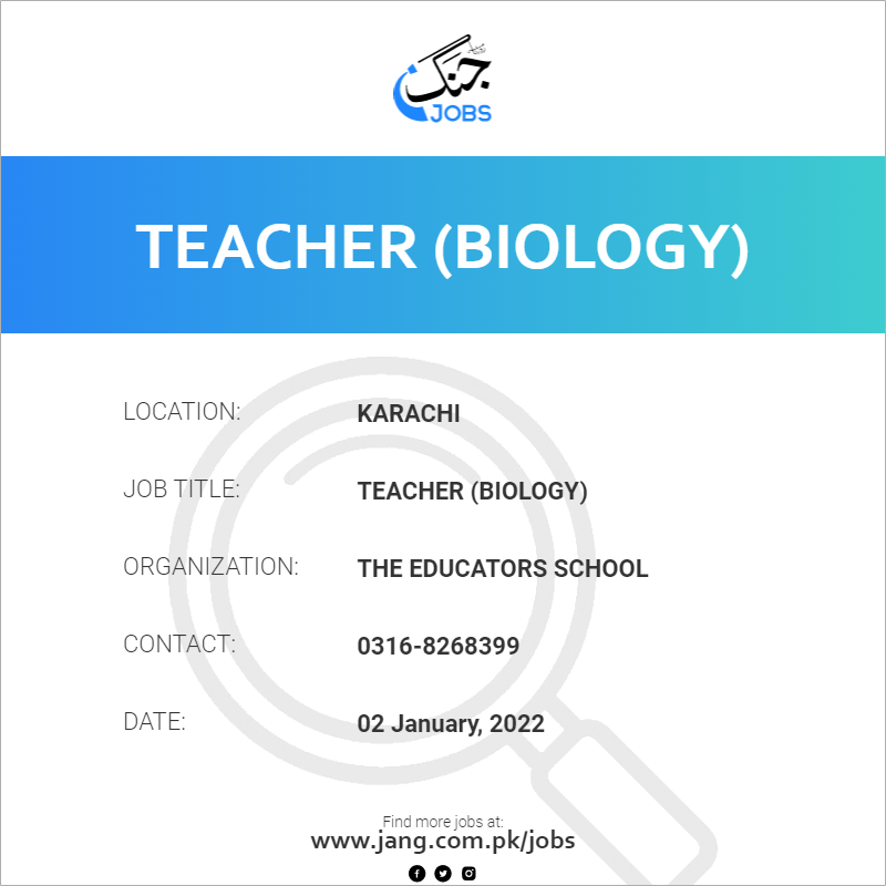 Teacher (Biology) 