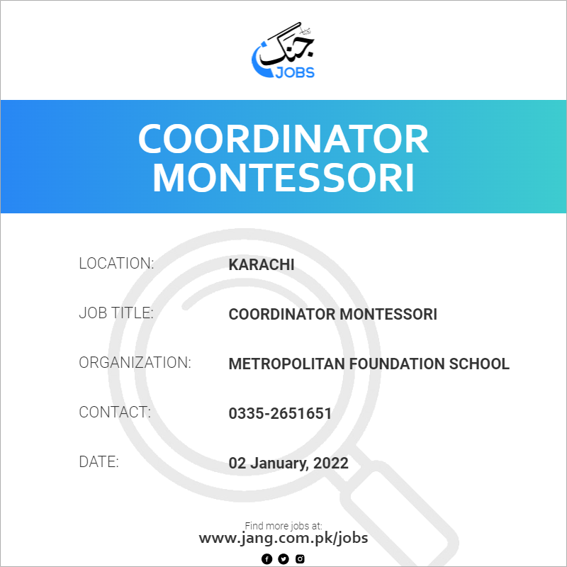 Coordinator Montessori 