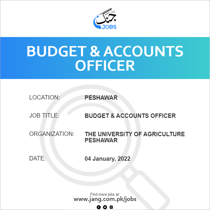 Budget & Accounts Officer