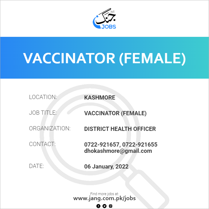 Vaccinator (Female)