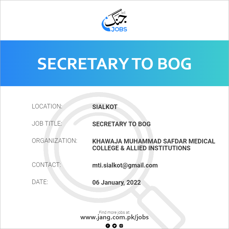 Secretary to BOG