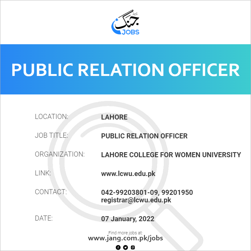 Public Relation Officer