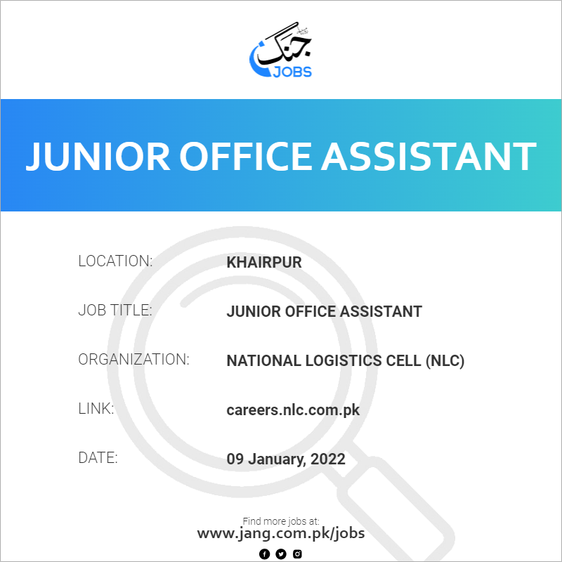 junior-office-assistant-job-national-logistics-cell-nlc-jobs-in