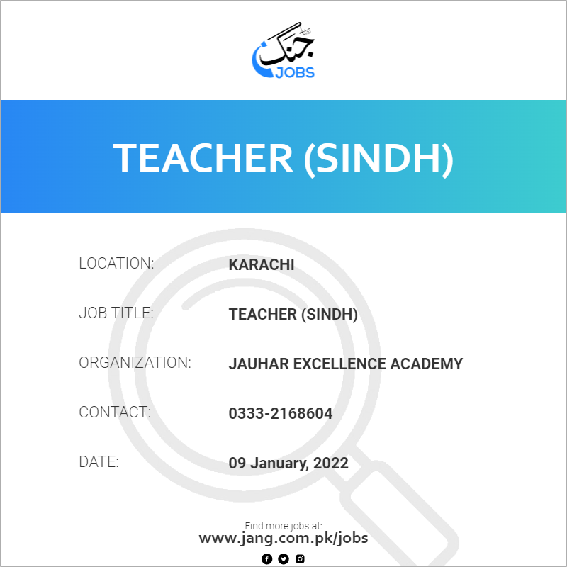 Teacher (Sindh)