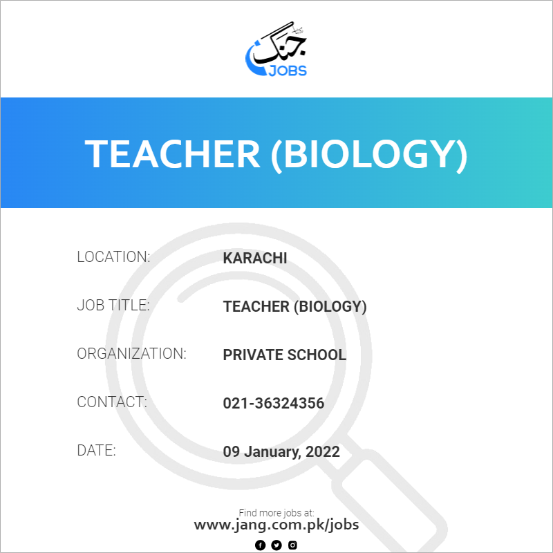 Teacher (Biology)