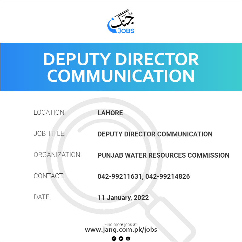 Deputy Director Communication