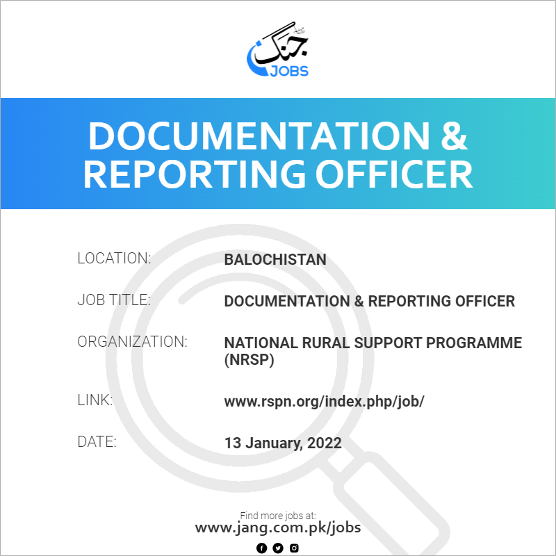 Documentation & Reporting Officer