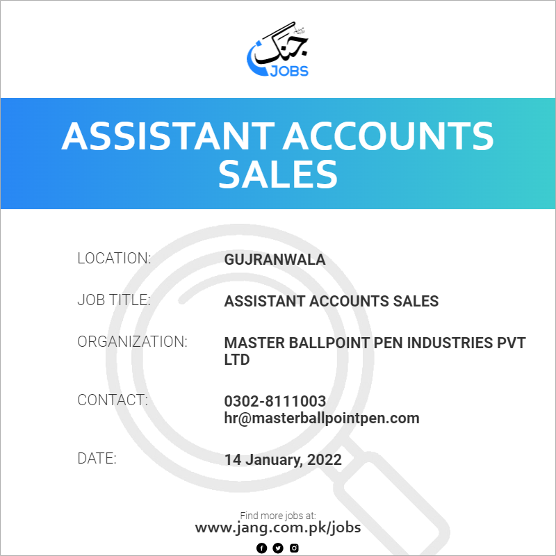 Assistant Accounts Sales