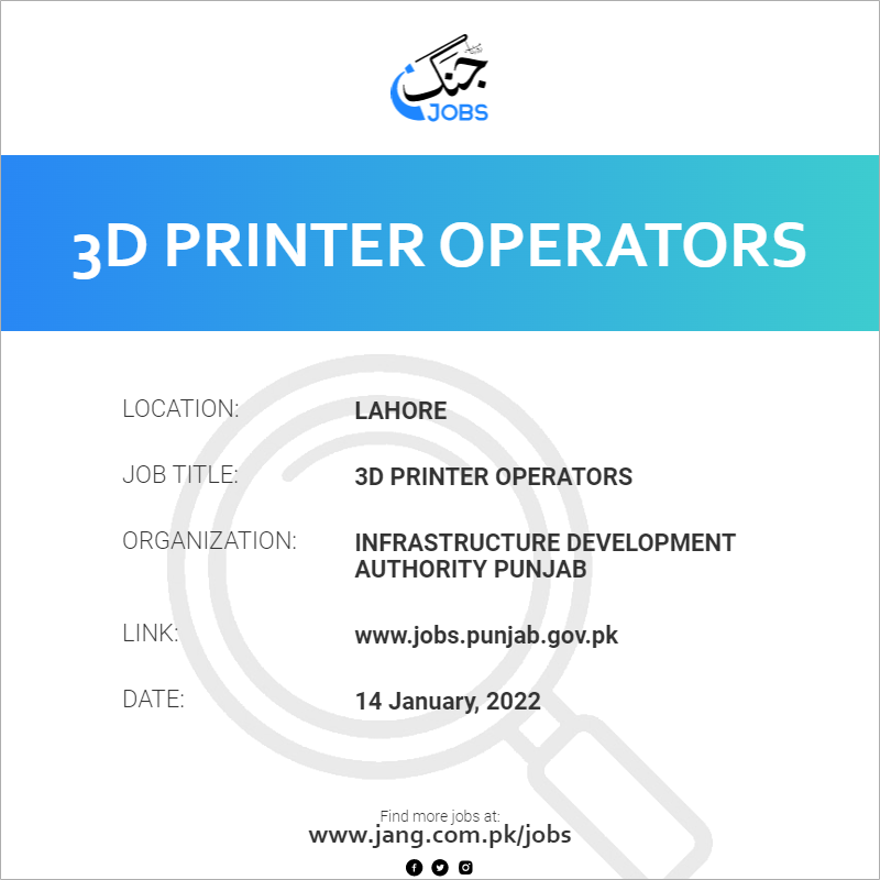 3D Printer Operators