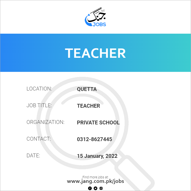 teacher-job-private-school-jobs-in-quetta-33707