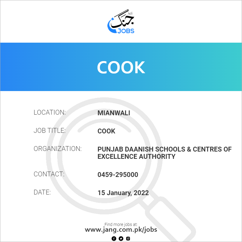 cook-job-punjab-daanish-schools-centres-of-excellence-authority