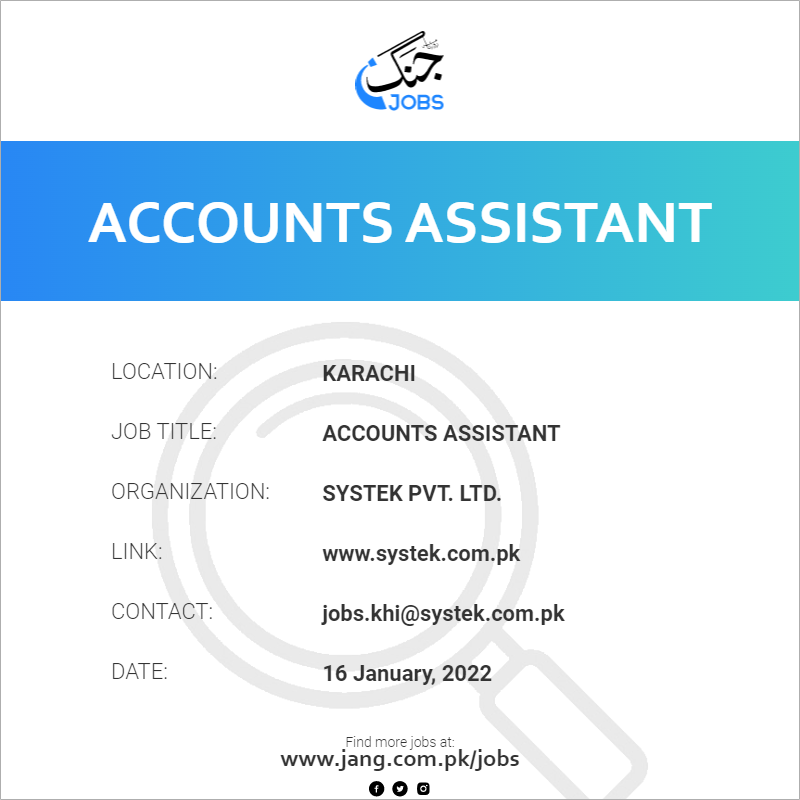 Accounts Assistant