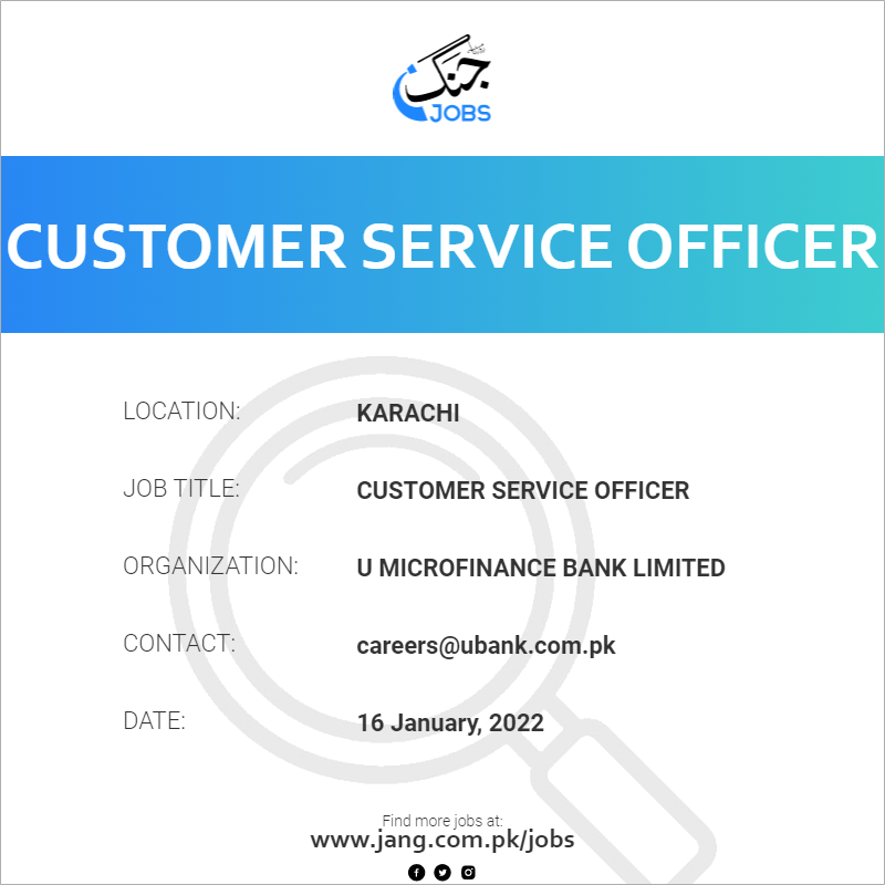 customer-service-officer-job-u-microfinance-bank-limited-jobs-in