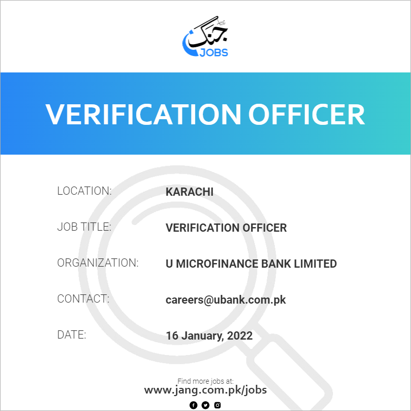 Verification Officer