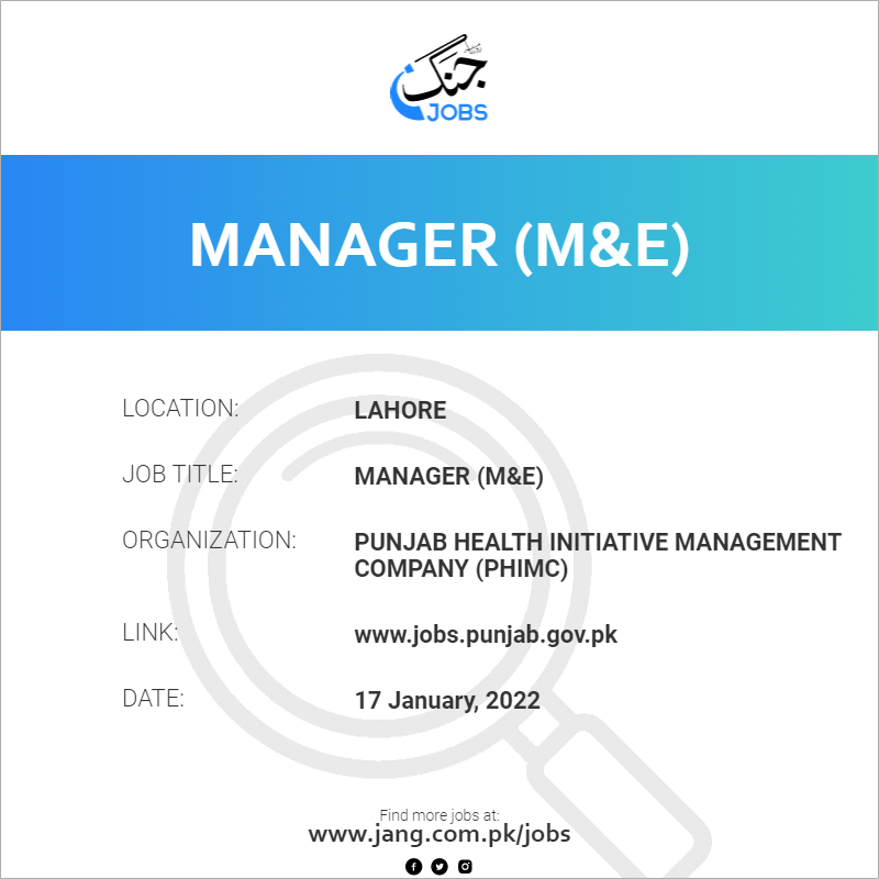 Manager (M&E)