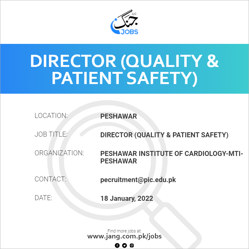 Director (Quality & Patient Safety) 