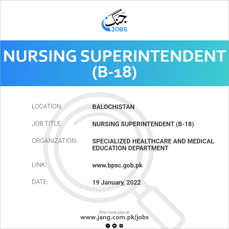 Nursing Superintendent (B-18)