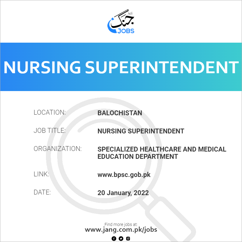 Nursing Superintendent 