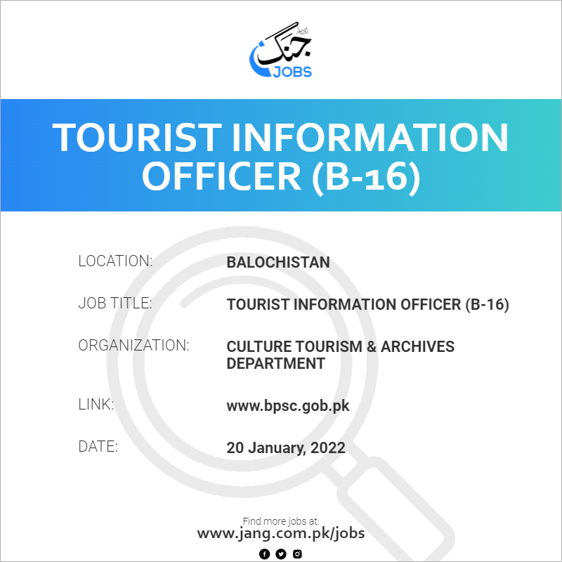 Tourist Information Officer (B-16)