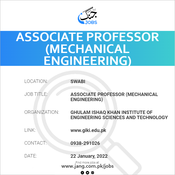 Associate Professor (Mechanical Engineering)