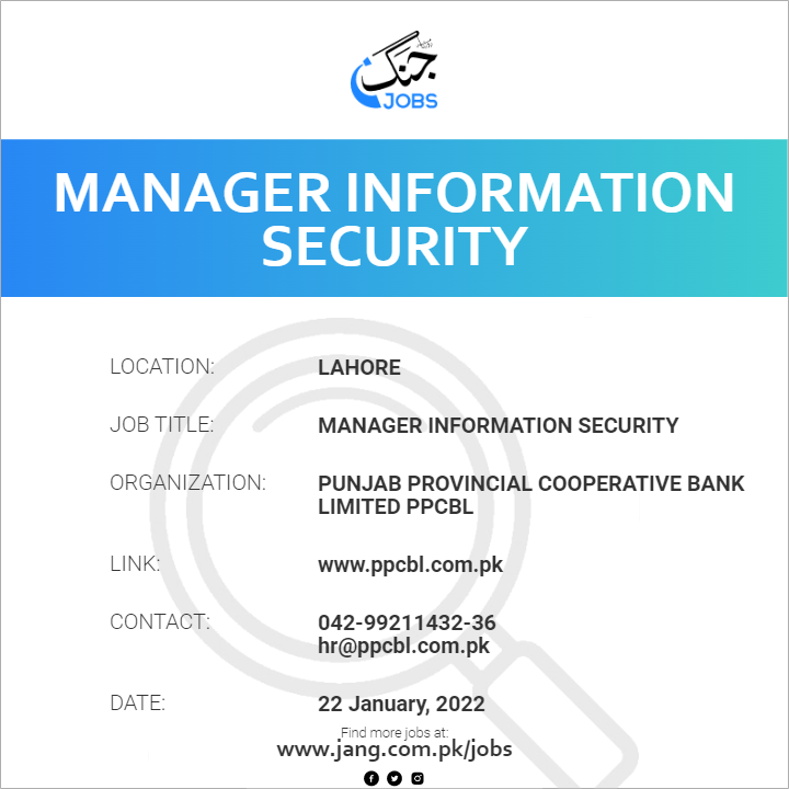 Manager Information Security