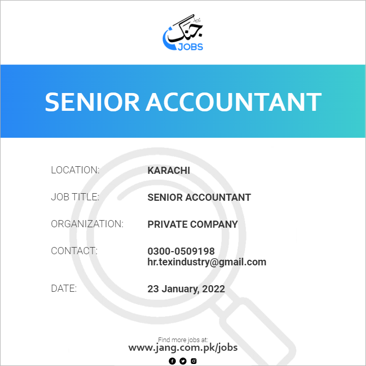 Senior Accountant