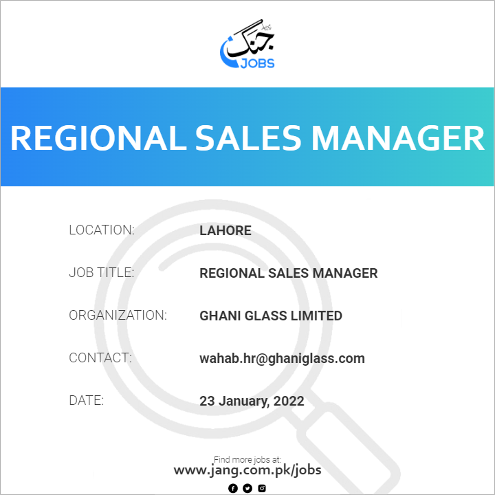 Regional Sales Manager Jobs In Pune