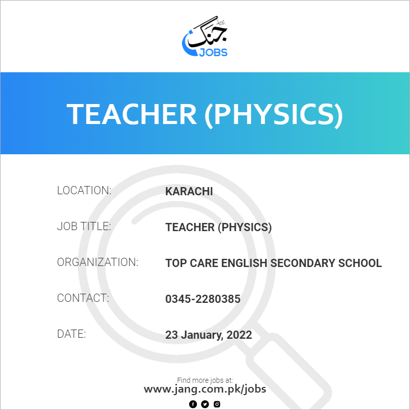 Teacher (Physics)
