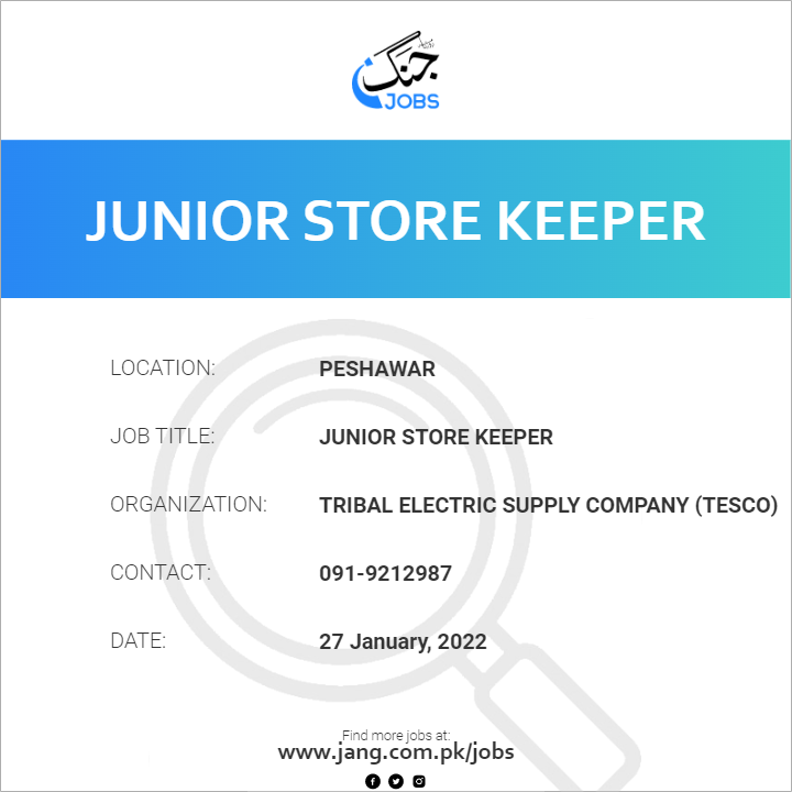 Junior Store Keeper