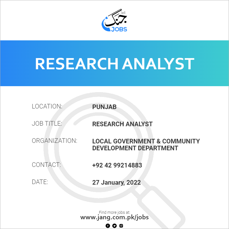 Research Analyst 