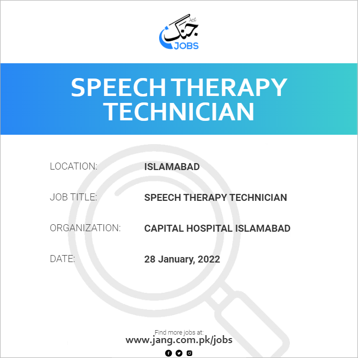 Speech Therapy Technician